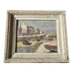 Claude HOUAL Marine Watercolour Titled "Port Haliguen" Circa 1950