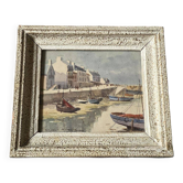 Claude HOUAL Marine Watercolour Titled "Port Haliguen" Circa 1950