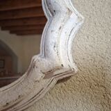 White patinated baroque mirror