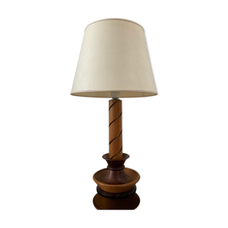 Vintage wooden lamp 60s-70s
