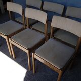 Baumann 6 chair signed 1960 vintage design