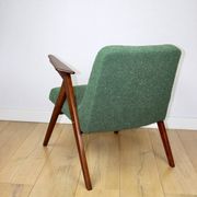 Bunny armchair, 1970s green boucle by J. Chierowski