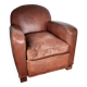 Fauteuil club en cuir , art deco