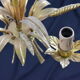 3-branched vintage golden wheat chandelier