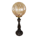 Large wooden table lamp with Glass lampshade