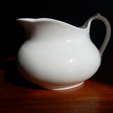 White ceramic water pitcher broc pot
