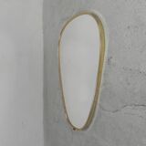 Asymmetric vintage mirror with gold rim, 1960s