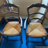 Set of 2 wooden armchairs
