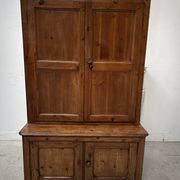 Two-part office furniture made of solid pine from the 20th century.