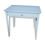 Small sky blue patina farm table