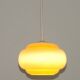 French vintage amber & white pearlized glass hanging ceiling light 4479