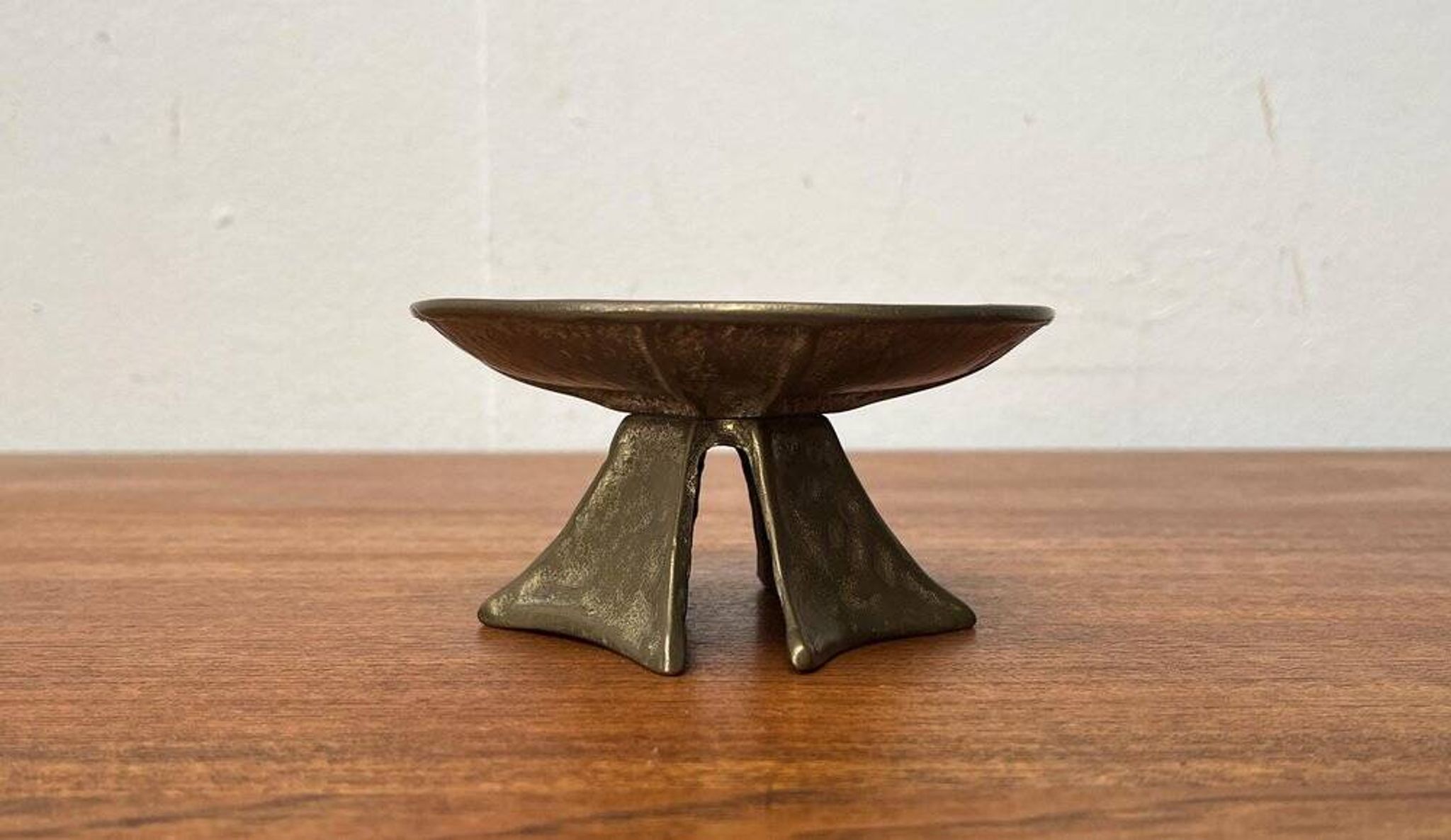 Bougeoir brutaliste en bronze du milieu du siècle, années 1960