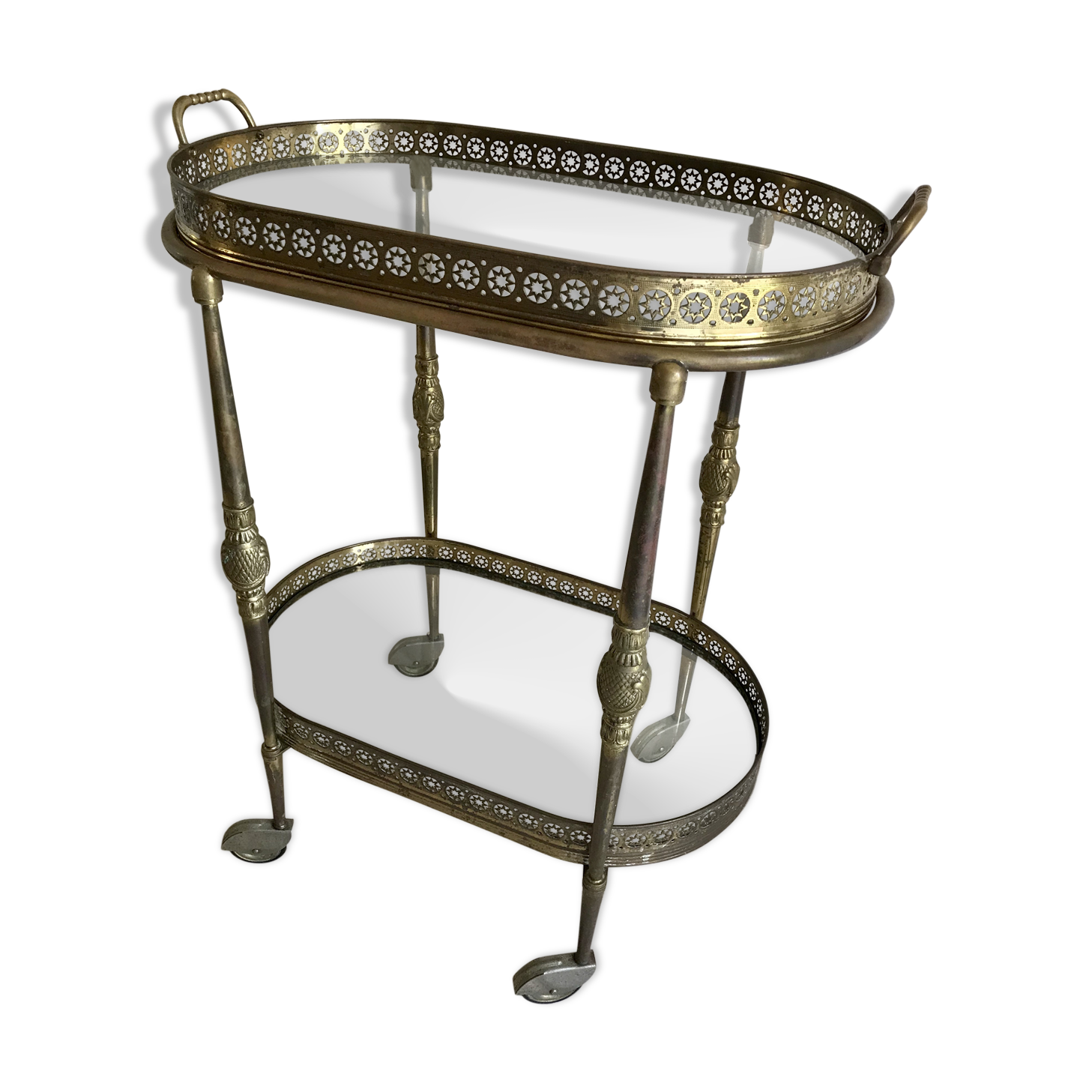Vintage brass trolley