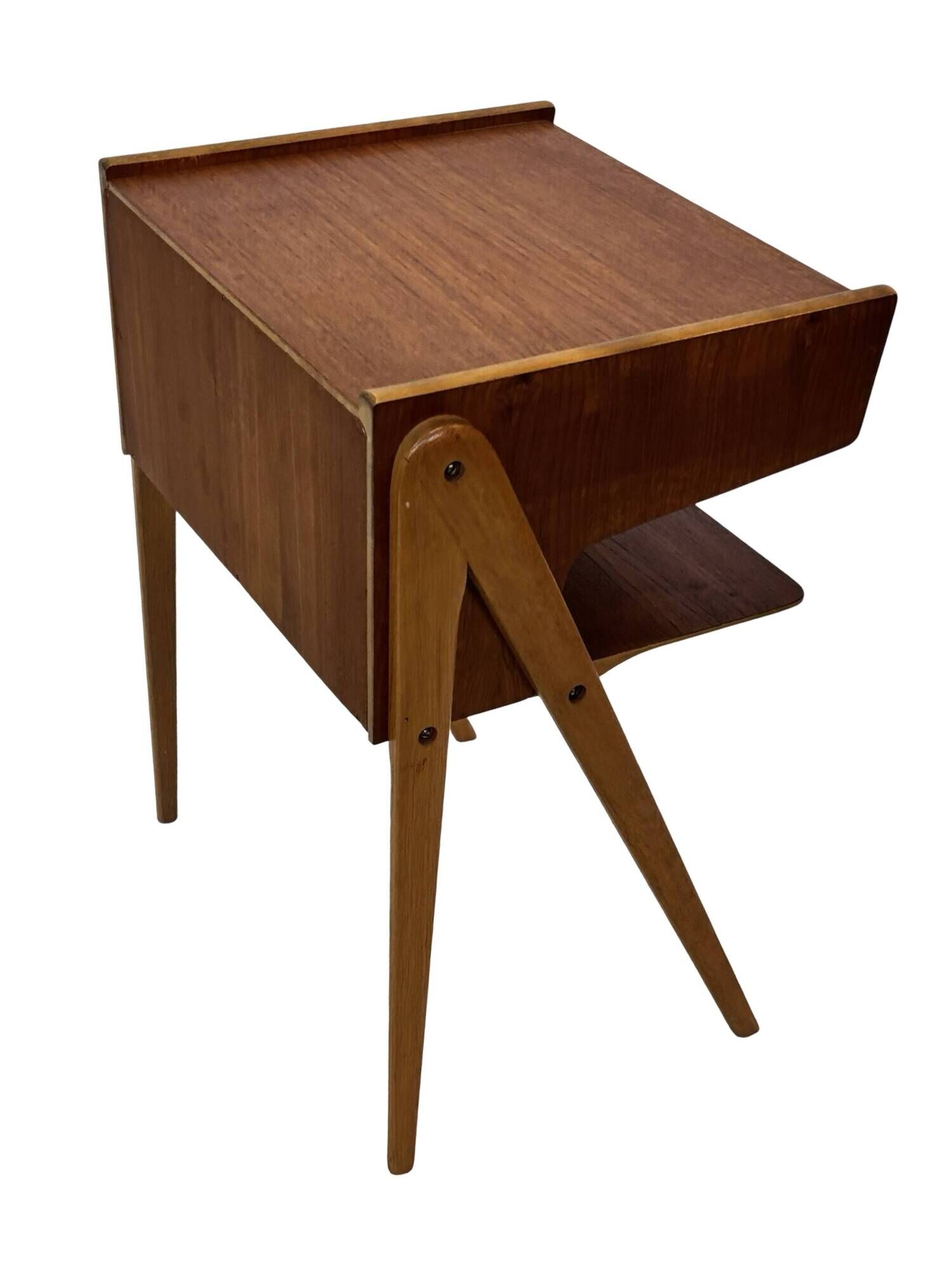 Vintage Scandinavian teak side table/bedside table and 60's Design
