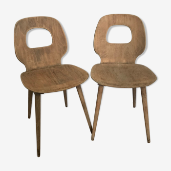 Lot de 2 chaises en bois