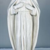Statue of the Sacred Heart of Jesus signed Guelfi Maucci in marble powder
