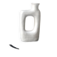 White ceramic heart vase