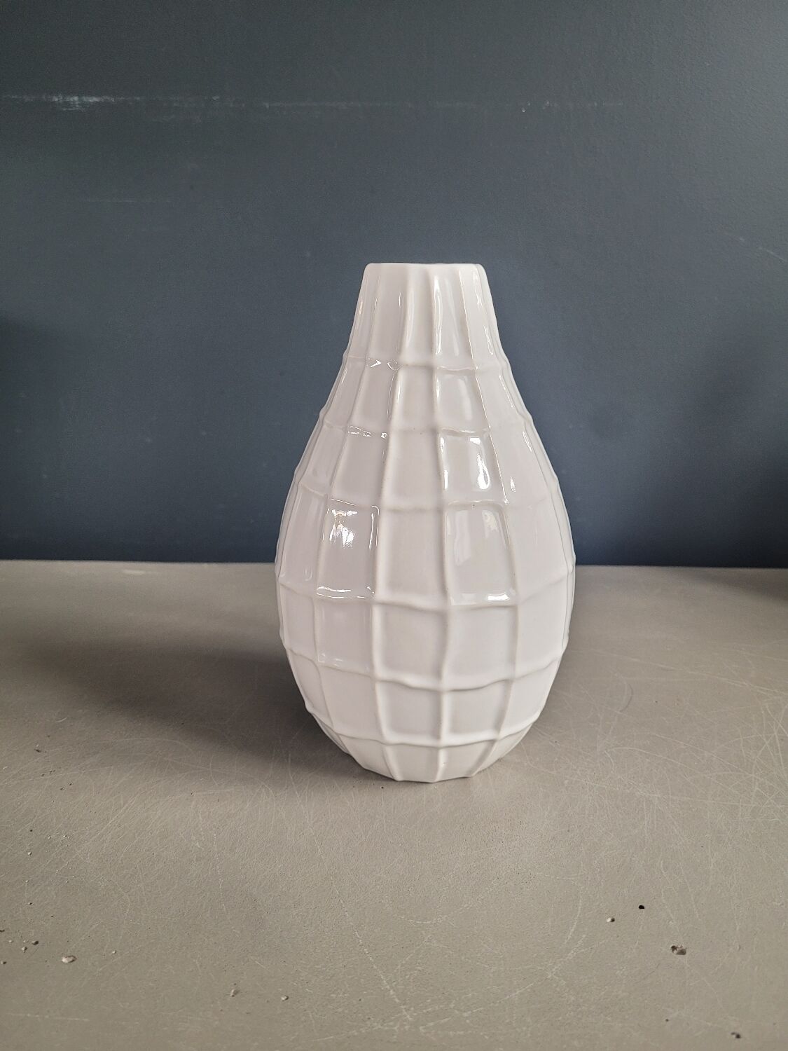 Relief porcelain vase