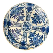 Delft, faience plate decorated in Kraak style, De Grieksche A manufacture, 18th century.