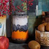 FAT LAVA vintage gray foam ceramic vase