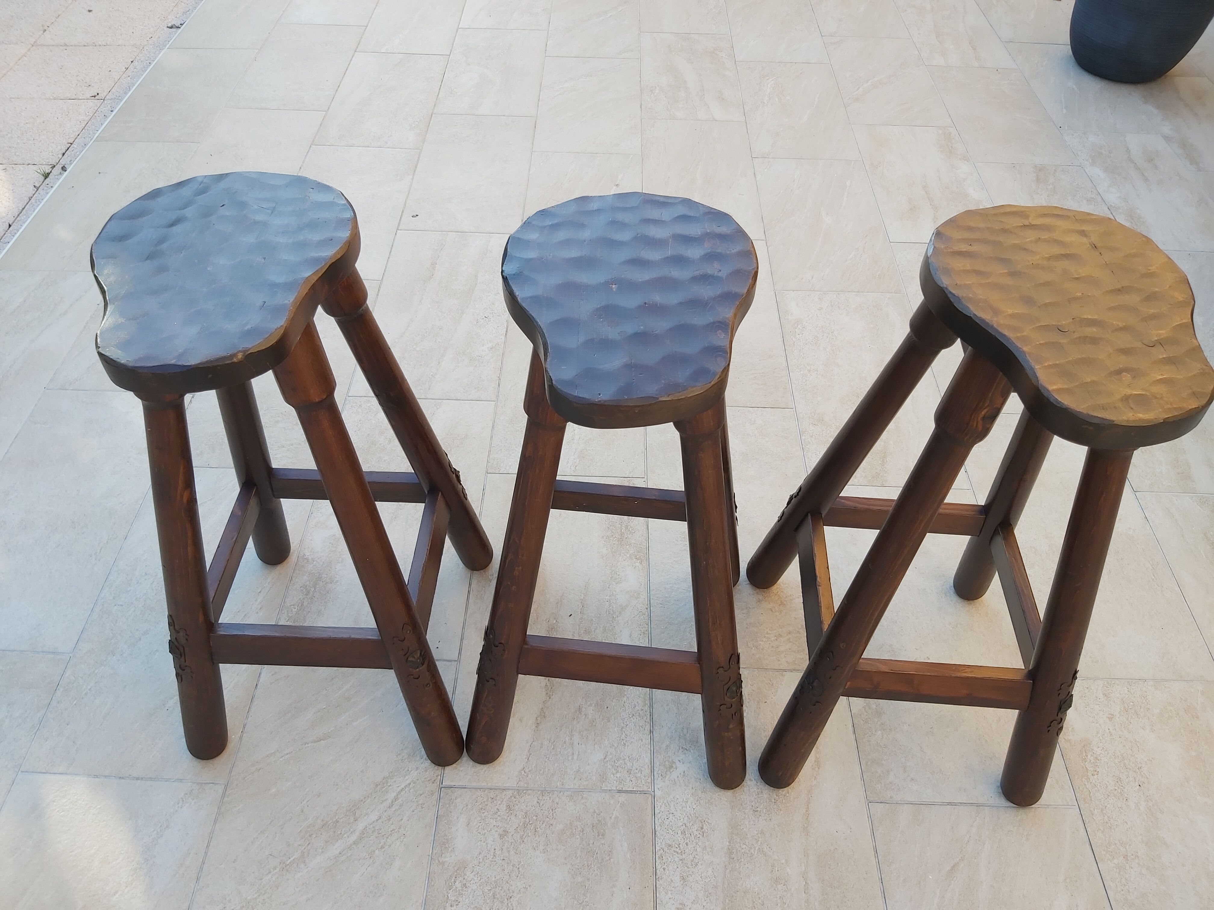 3 bar stools 60s 70s