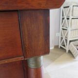 4-drawer chest of drawers - empire style - with detached columns - mahogany-bronze stain