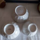 Antique white porcelain facet bowls