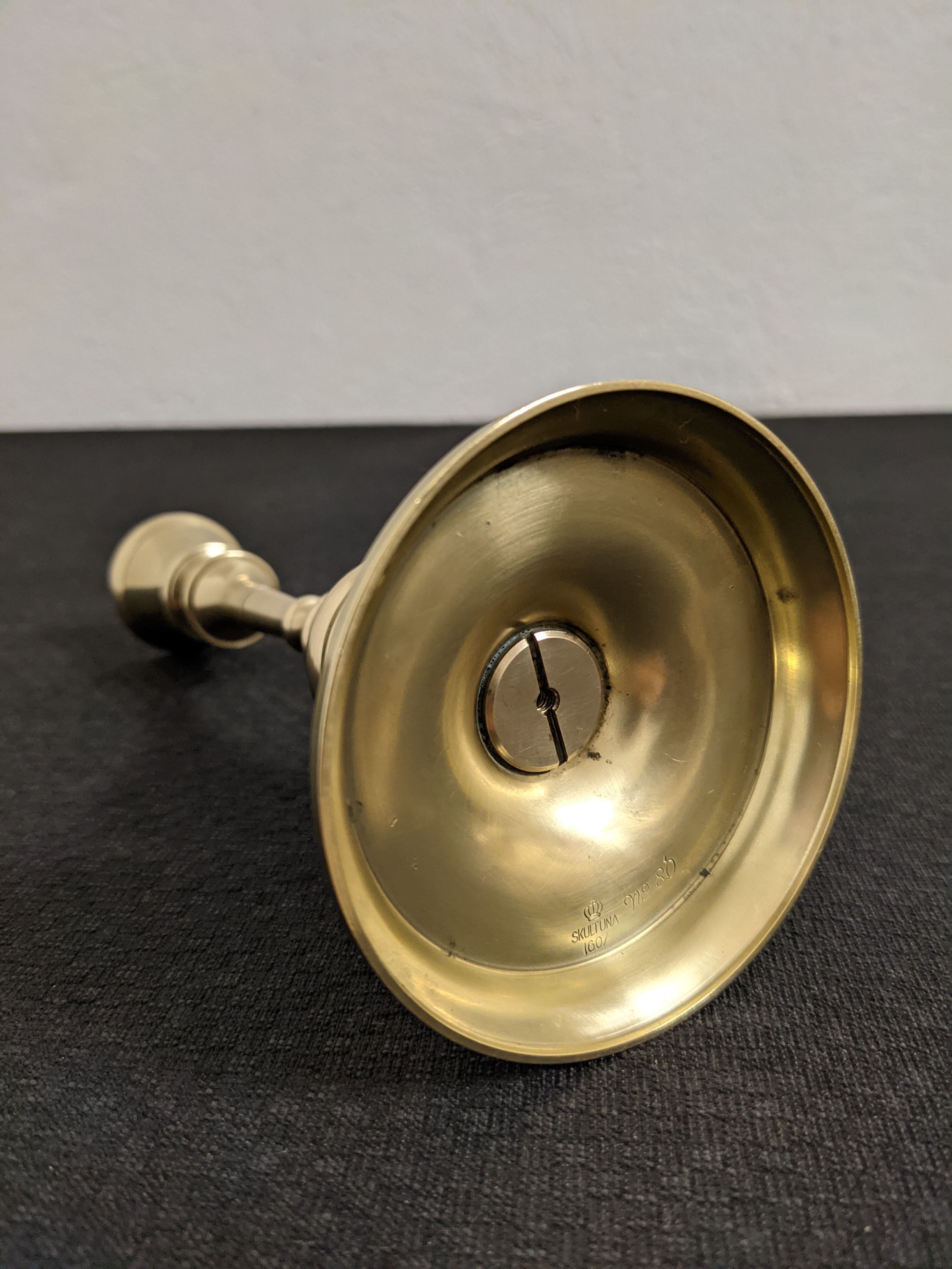 Skultuna's polished brass candlestick