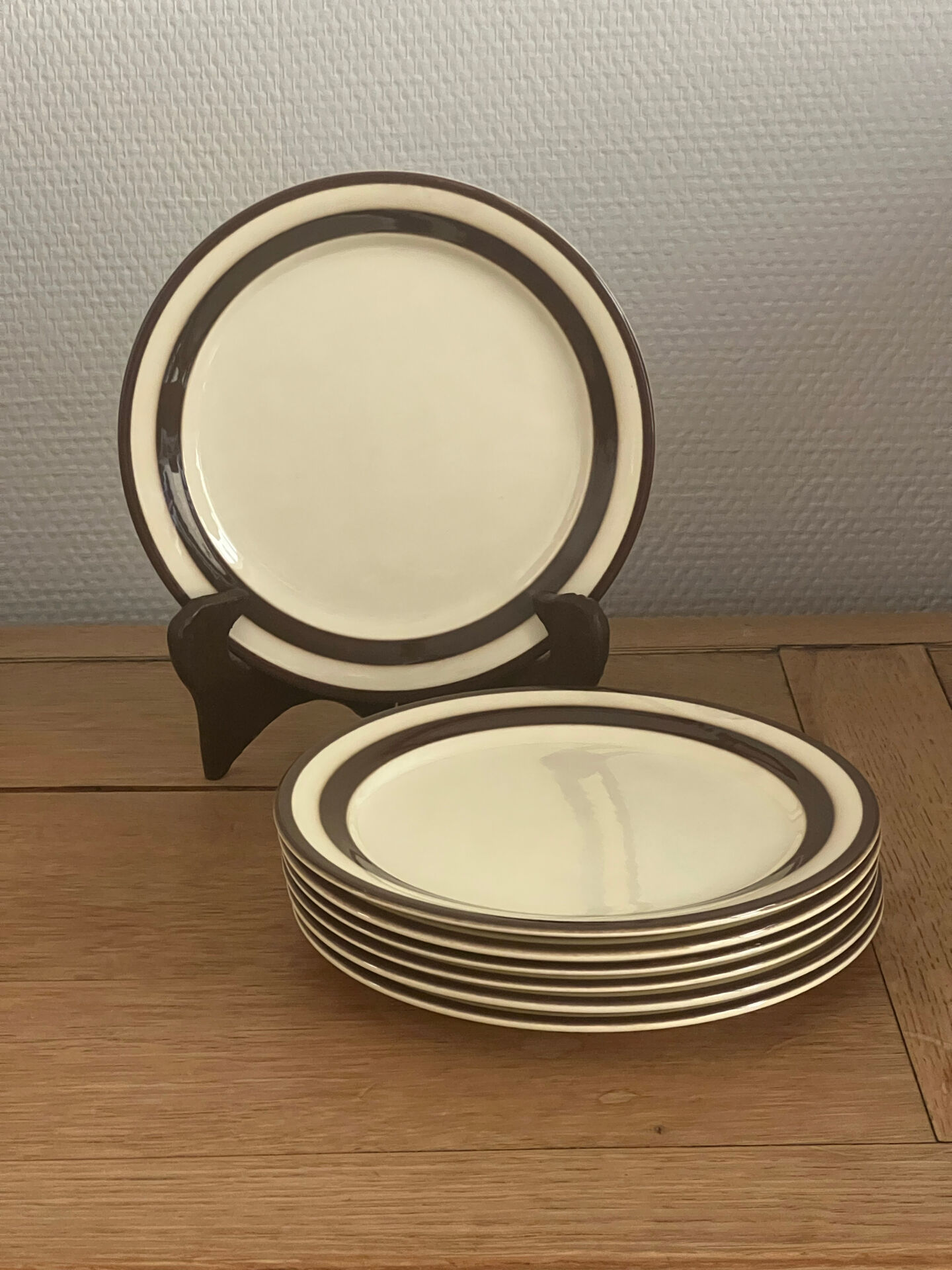 6 Italian dessert plates Pagmossin in ceramic