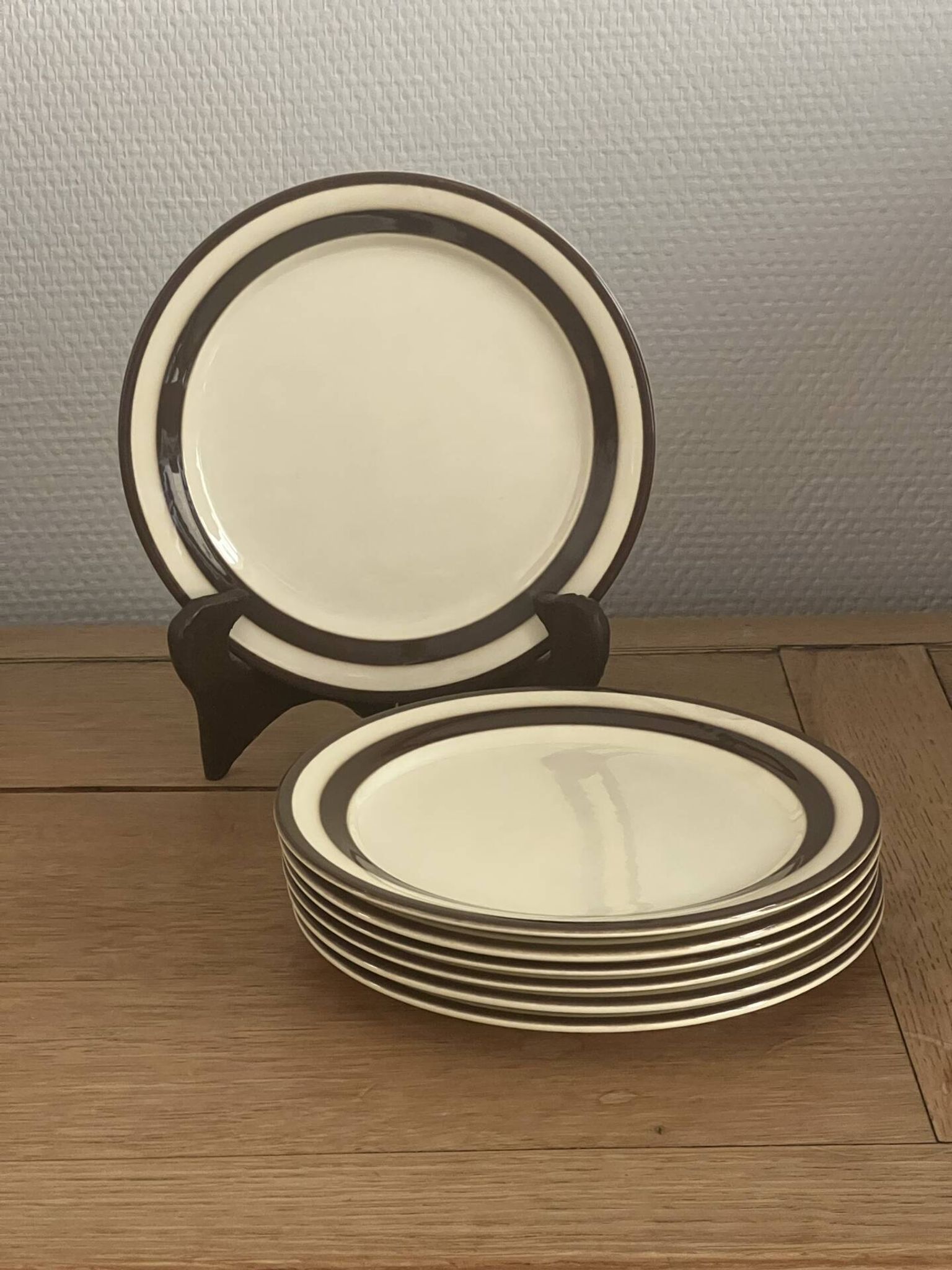6 Italian dessert plates Pagmossin in ceramic