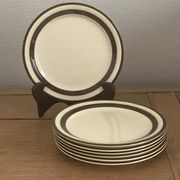 6 Italian dessert plates Pagmossin in ceramic