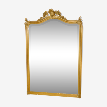 Miroir doré style Louis XV - 90x140cm