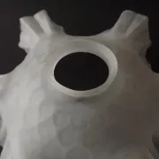 French Vintage 1930s Patterned White Frilled Glass Shade - Art Deco Lightin