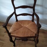 Armchair with straw seat