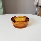 Vintage amber glass ashtray