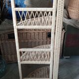 Rattan corner shelf