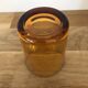 vintage amber brown thick glass