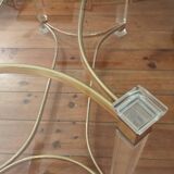 Large designer table with glass top