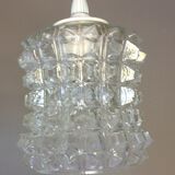 Structured glass bell lamp / vintage 60s / 70s