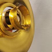 Hanging lamp from the 1970s-1980s, produced by Danish Vitrika, made of brass.