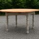 Table de ferme ronde à volets en bois massif – Ø 130 cm