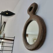 Solid wood mirror carved with a chisel, free form, 1960s.