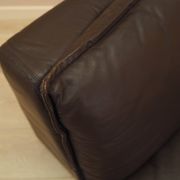 Brown leather armchair, Italian design, 1960s, production: Italy