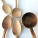 Couverts en bois vintage