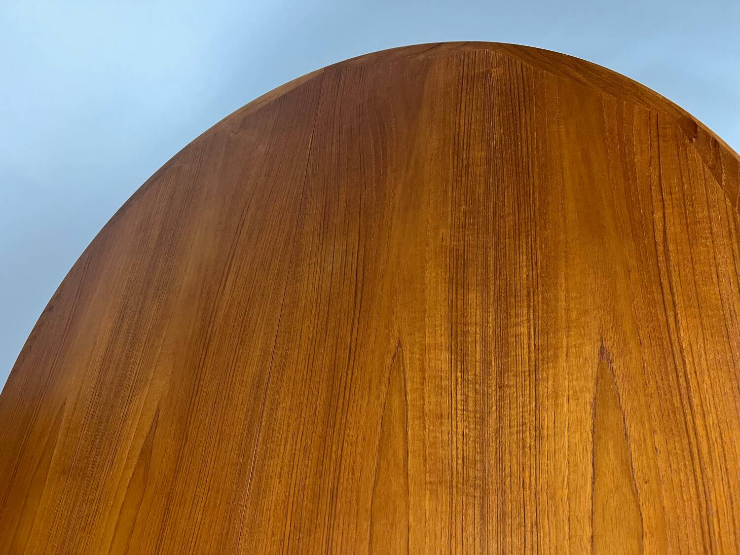 Danish teak round dining table extendable vintage design