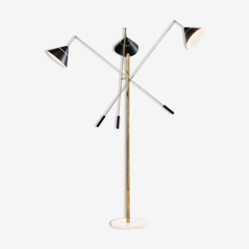 Italian floor lamp balance 3 arms black