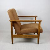 GFM-142 Armchair in Coral Gold Bouclé attributed to Edmund Homa, 1970s