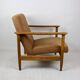 Fauteuil GFM-142 en bouclé corail doré attribué à Edmund Homa, années 1970