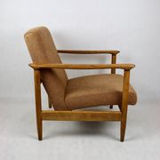 GFM-142 Armchair in Coral Gold Bouclé attributed to Edmund Homa, 1970s