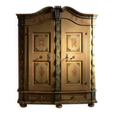Armoire baroque ancienne peinte en pin – Empire Austro-hongrois, Année 1794